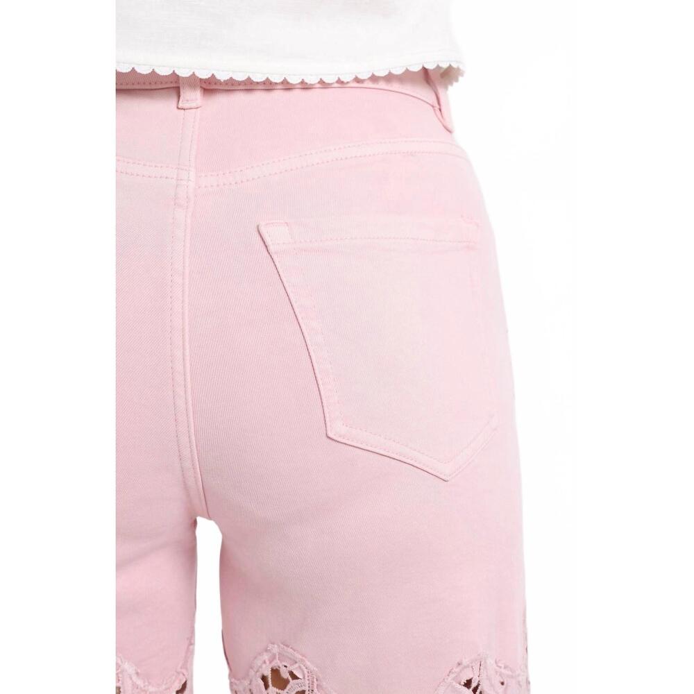 NEW BAYEAS flora high rise wide leg jeans in lavender pink - Picture 6 of 7